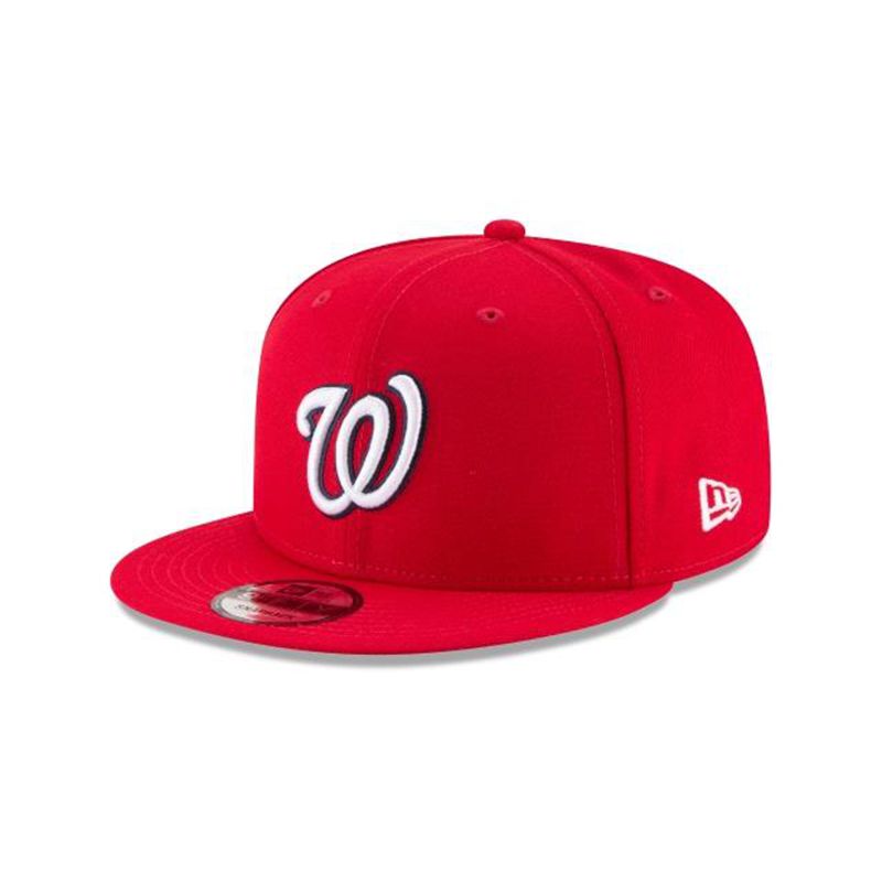 MLB Washington Nationals Team Color Basic 9Fifty Snapback (NKI3588) - Red New Era Caps